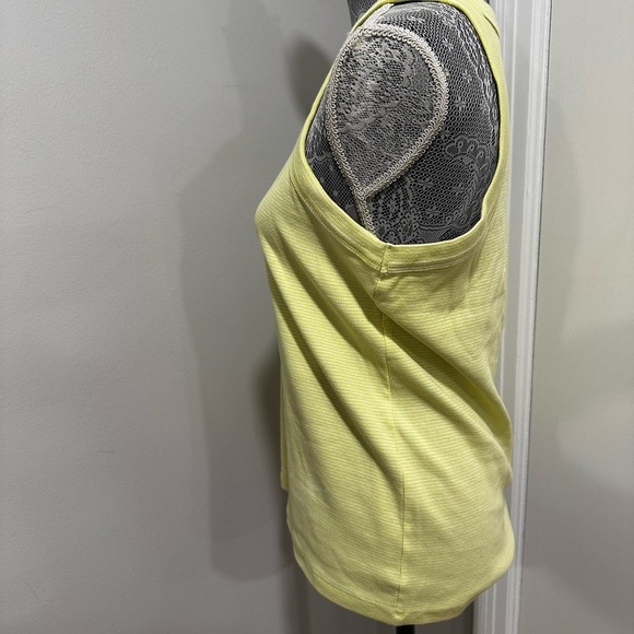 NWOT Loft Women's XL Sleeveless Striped Pullover Blouse/Tank Top Lime Green. - Picture 11 of 11